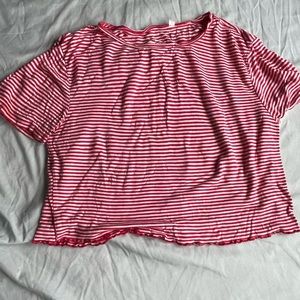 Pac Sun red and white striped crop-size medium